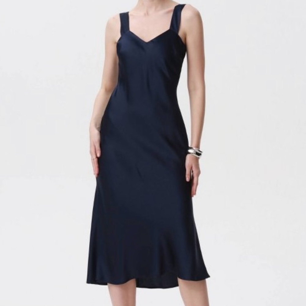 A New Day Navy Midi Slip Dress